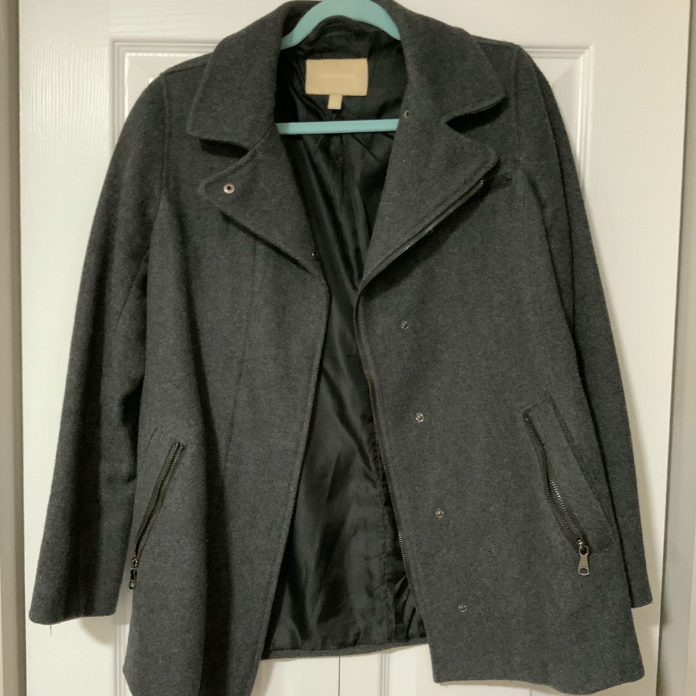 Banana Republic Factory Gray Wool Women's Peacoat Size SM Double Pockets